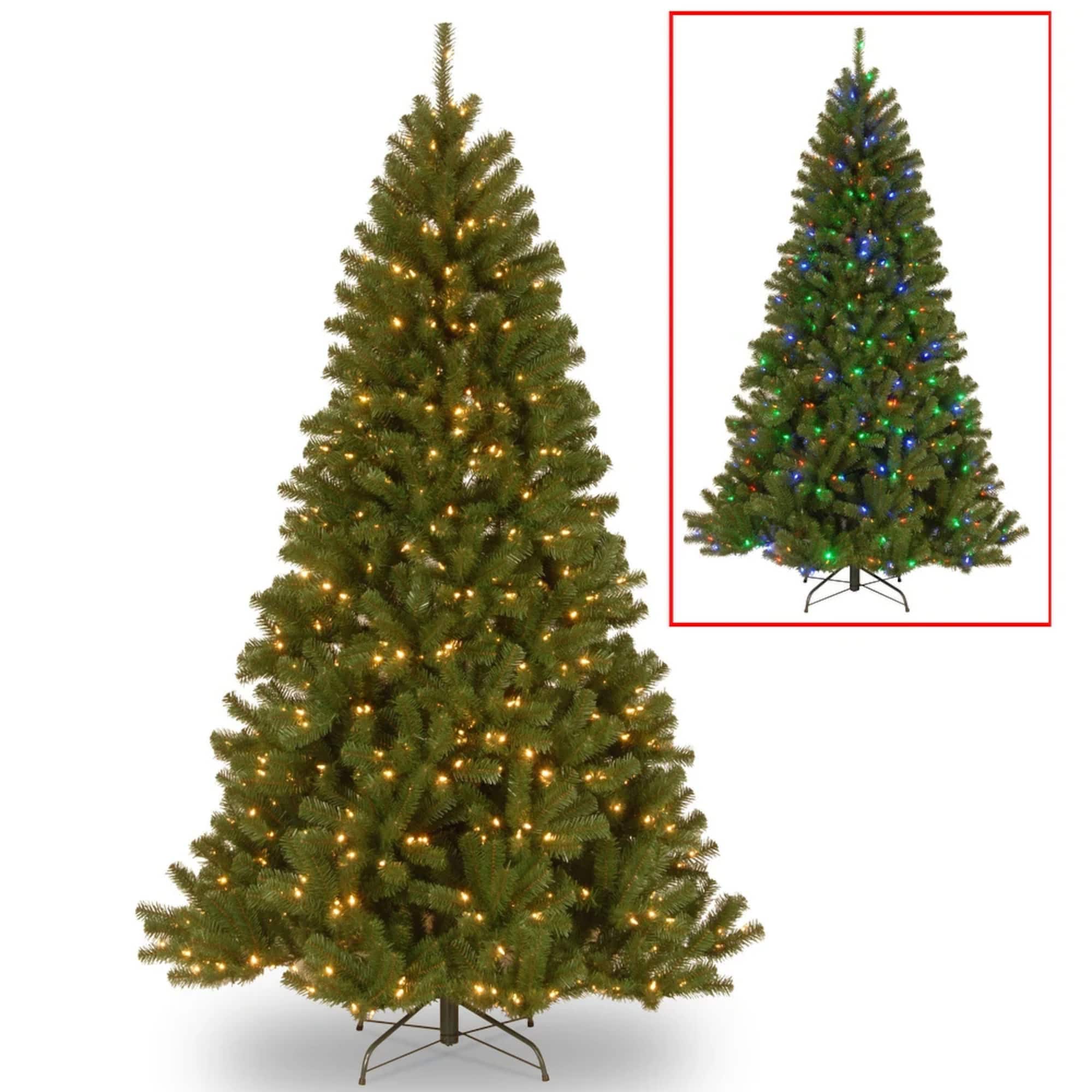 9ft. Pre-Lit PowerConnect™ North Valley® Spruce Artificial Christmas Tree with Dual Color LED Lights